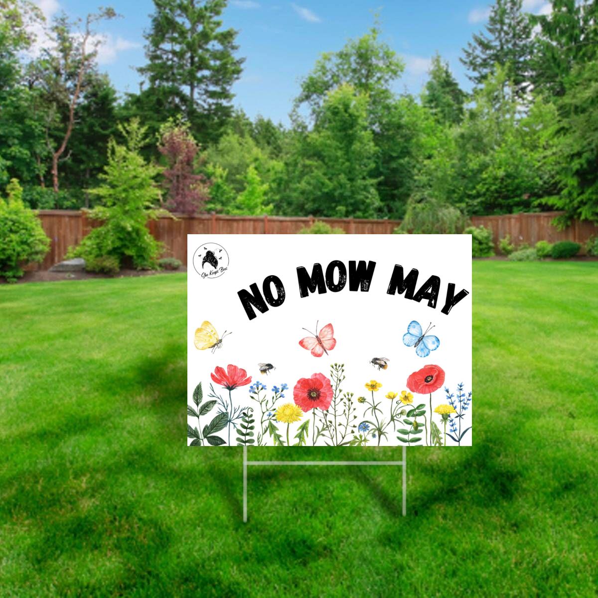 No Mow May Yard Sign