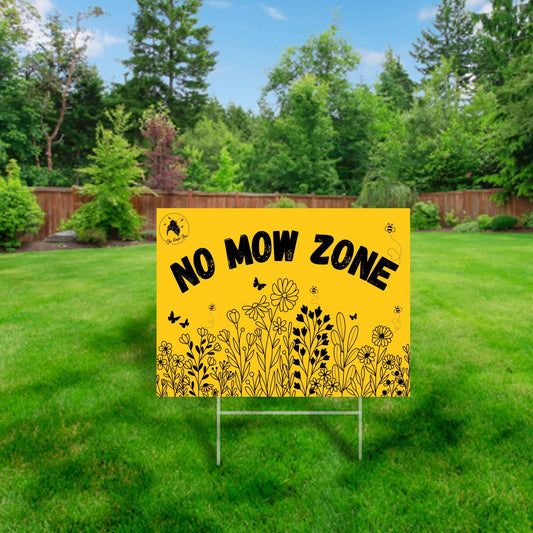 No Mow Zone Yard Sign